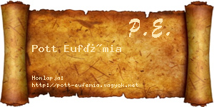 Pott Eufémia névjegykártya